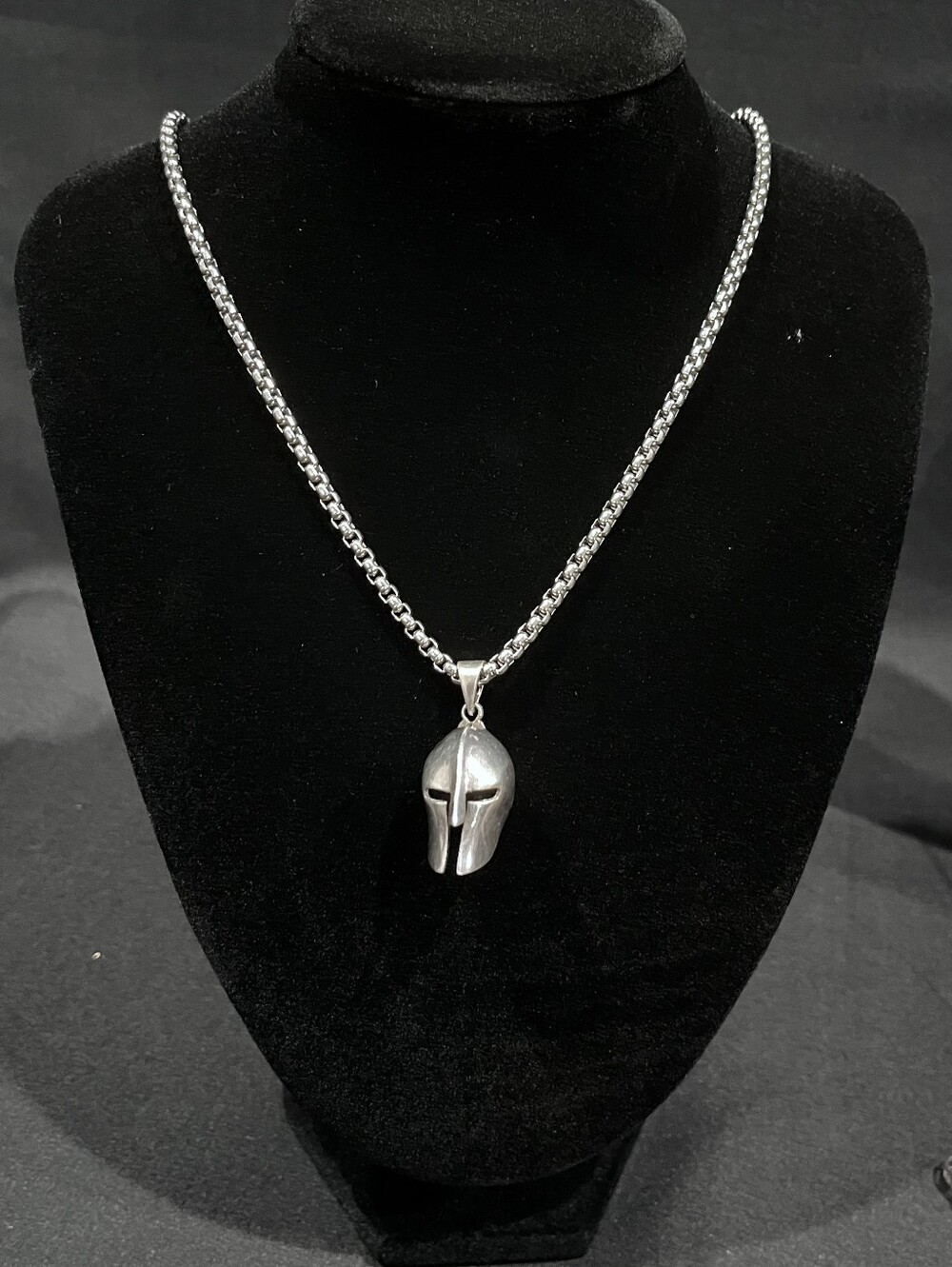 925 Sterling Silver Trojan Spartan Helmet Pendant, 7.56 Grams, Warrior Mask